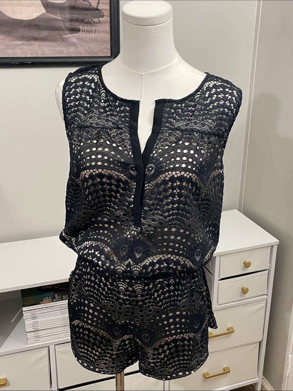 Twelfth Street By Cynthia Vincent Lace Romper (CS)